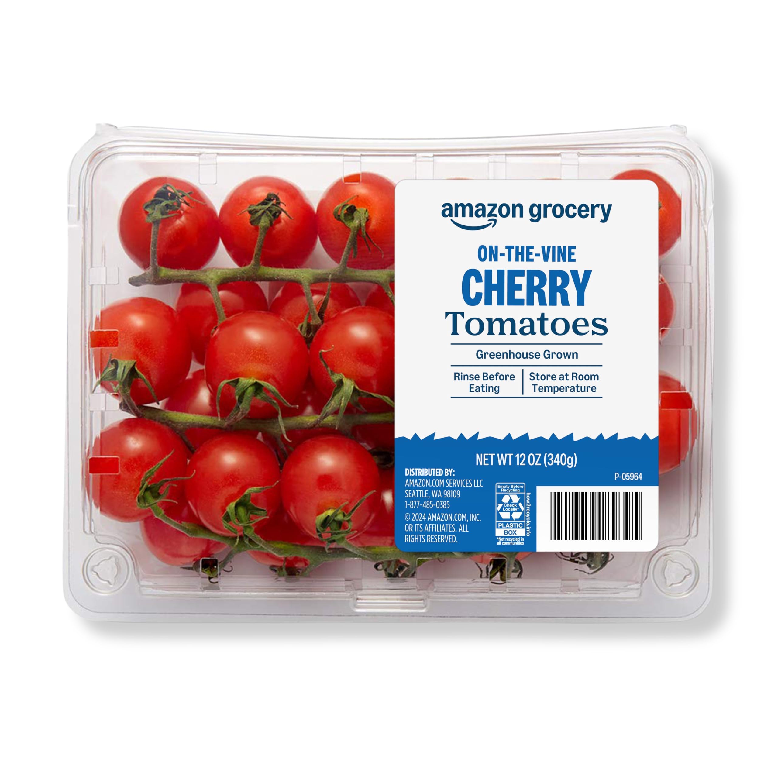 Amazon.com: Amazon Grocery, On-The-Vine Cherry Tomatoes, 12 Oz